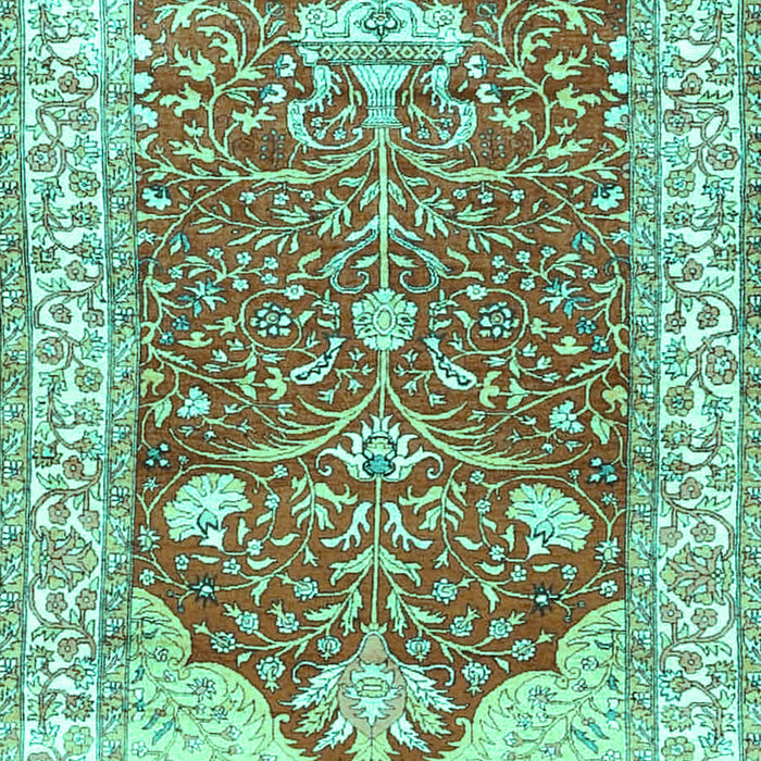 Machine Washable Animal Turquoise Traditional Area Rugs, wshtr4771turq