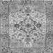 Serging Thickness of Medallion Gray Traditional Rug, tr4772gry