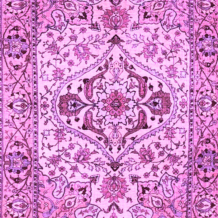 Machine Washable Medallion Purple Traditional Area Rugs, wshtr4772pur