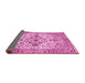 Sideview of Medallion Pink Traditional Rug, tr4772pnk