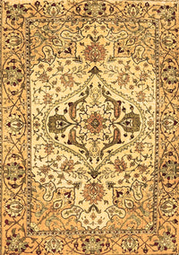 Medallion Brown Traditional Rug, tr4772brn