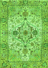 Medallion Green Traditional Rug, tr4772grn