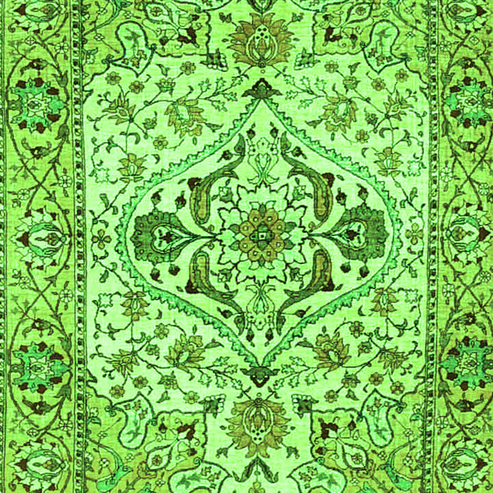Medallion Green Traditional Rug, tr4772grn
