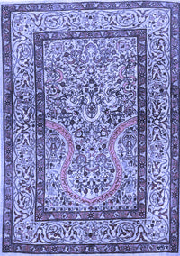 Animal Blue Traditional Rug, tr4773blu