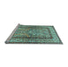 Sideview of Machine Washable Animal Light Blue Traditional Rug, wshtr4773lblu