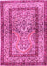 Machine Washable Animal Pink Traditional Rug, wshtr4773pnk