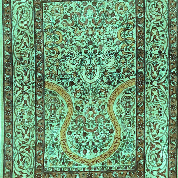 Animal Turquoise Traditional Rug, tr4773turq