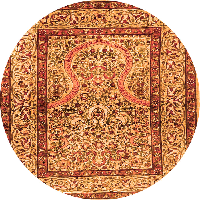 Square Animal Orange Traditional Rug, tr4773org