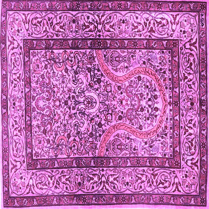 Square Animal Purple Traditional Rug, tr4773pur