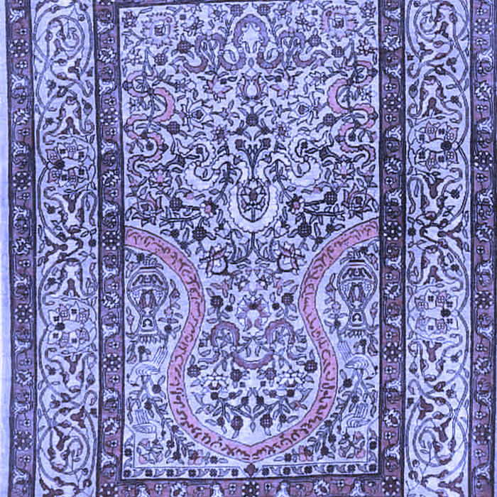 Machine Washable Animal Blue Traditional Rug, wshtr4773blu