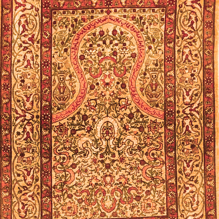 Animal Orange Traditional Rug, tr4773org