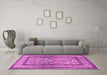 Machine Washable Animal Purple Traditional Area Rugs in a Living Room, wshtr4773pur