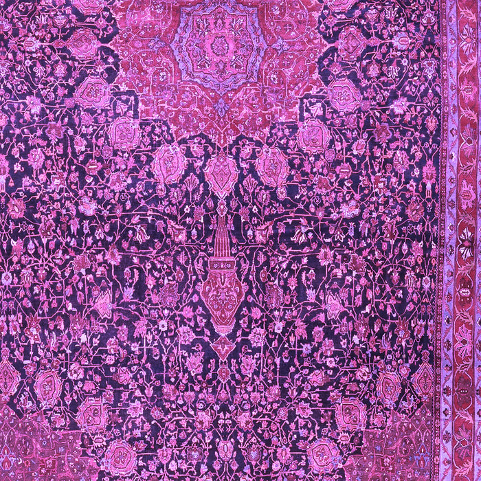 Machine Washable Medallion Purple Traditional Area Rugs, wshtr4774pur