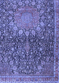 Medallion Blue Traditional Rug, tr4774blu