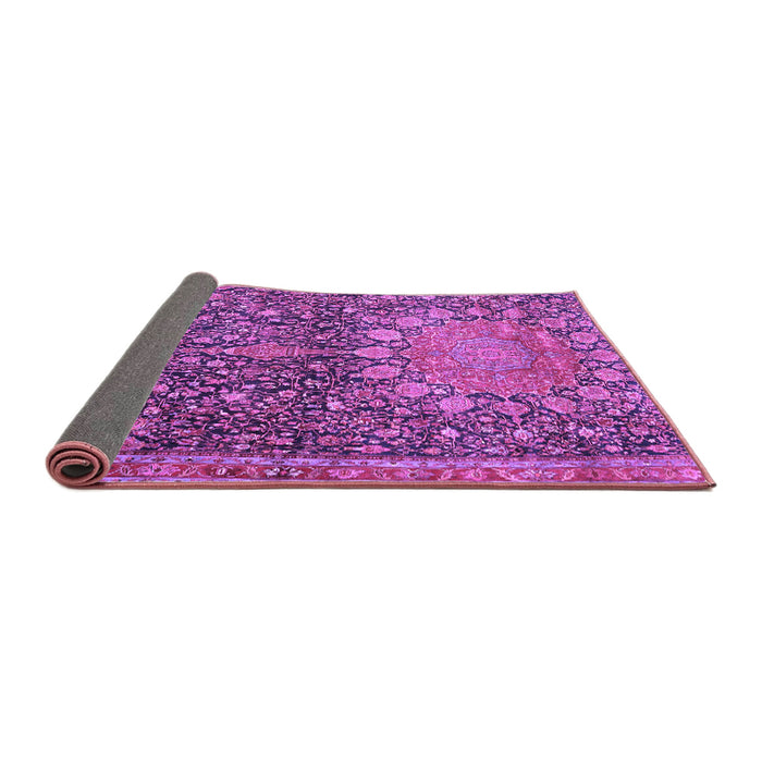 Sideview of Medallion Purple Traditional Rug, tr4774pur