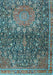 Medallion Light Blue Traditional Rug, tr4774lblu