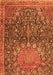 Medallion Orange Traditional Rug, tr4774org