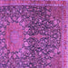 Square Machine Washable Medallion Purple Traditional Area Rugs, wshtr4774pur