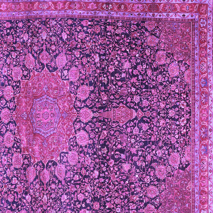 Square Medallion Purple Traditional Rug, tr4774pur