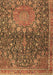 Medallion Brown Traditional Rug, tr4774brn