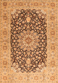 Medallion Orange Traditional Rug, tr4775org