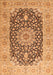 Medallion Orange Traditional Rug, tr4775org