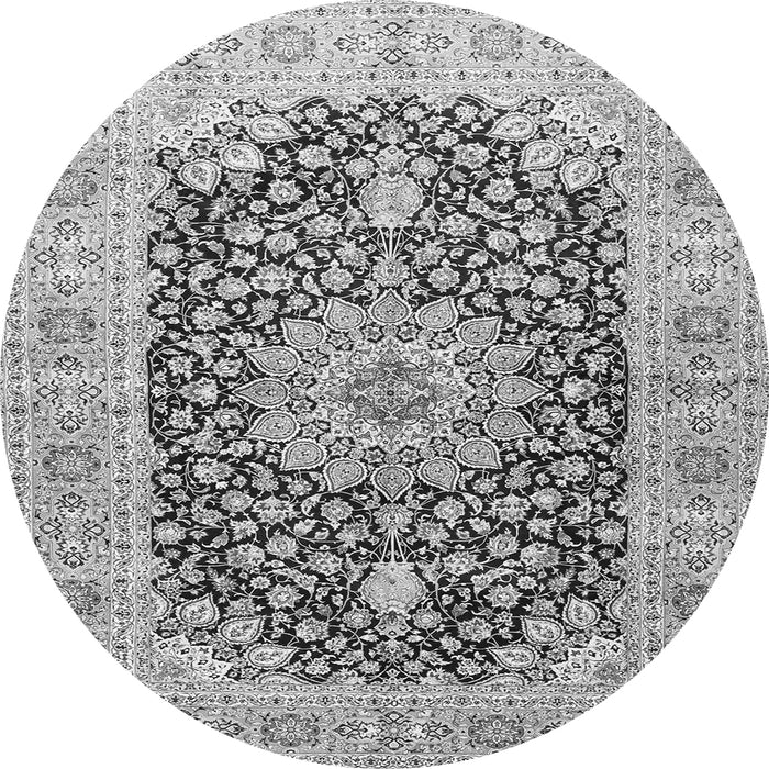 Square Medallion Gray Traditional Rug, tr4775gry