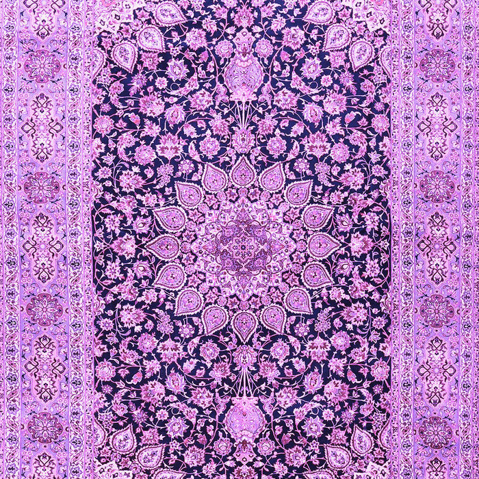 Machine Washable Medallion Purple Traditional Area Rugs, wshtr4775pur
