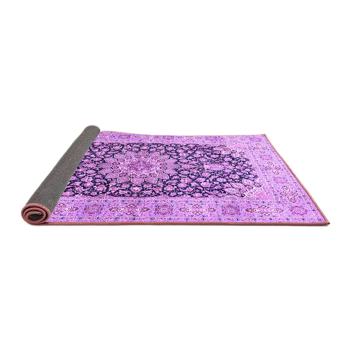 Sideview of Medallion Purple Traditional Rug, tr4775pur