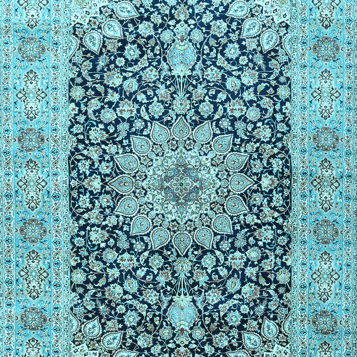 Medallion Light Blue Traditional Rug, tr4775lblu