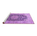 Sideview of Machine Washable Medallion Purple Traditional Area Rugs, wshtr4775pur