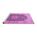 Sideview of Machine Washable Medallion Pink Traditional Rug, wshtr4775pnk