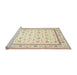 Sideview of Machine Washable Traditional Gold Rug, wshtr4776