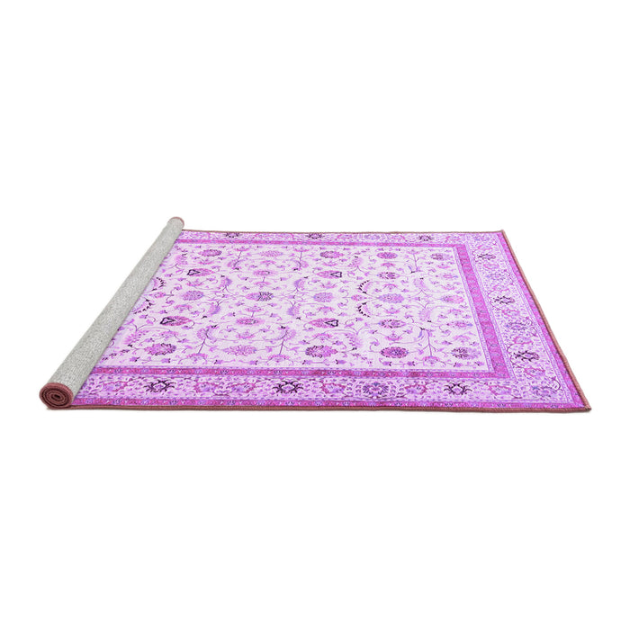 Sideview of Machine Washable Persian Purple Traditional Area Rugs, wshtr4776pur