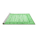 Sideview of Machine Washable Persian Emerald Green Traditional Area Rugs, wshtr4776emgrn