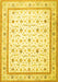 Machine Washable Persian Yellow Traditional Rug, wshtr4776yw