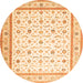 Machine Washable Persian Orange Traditional Area Rugs, wshtr4776org