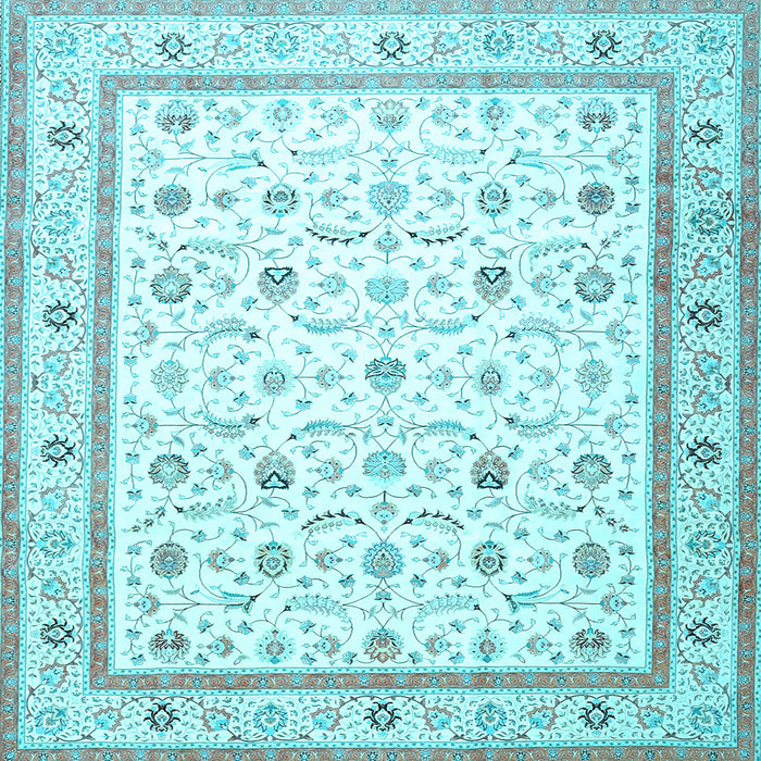 Square Persian Light Blue Traditional Rug, tr4776lblu