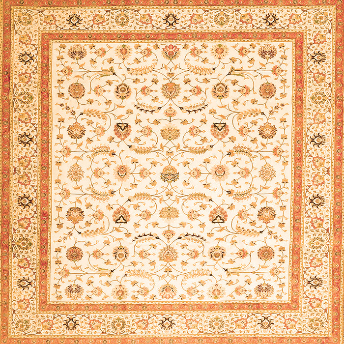 Serging Thickness of Persian Orange Traditional Rug, tr4776org