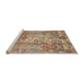 Sideview of Machine Washable Traditional Sienna Brown Rug, wshtr4777