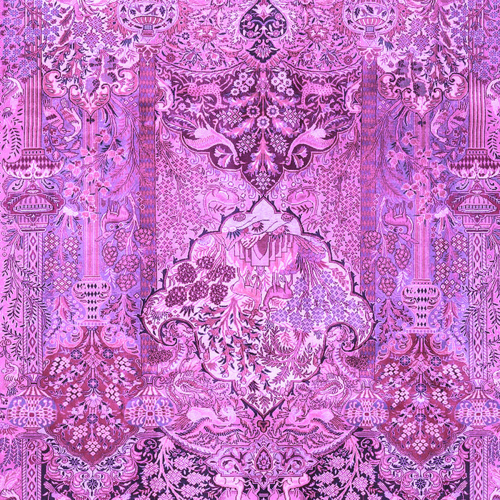 Machine Washable Persian Purple Traditional Area Rugs, wshtr4777pur