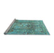 Sideview of Machine Washable Persian Light Blue Traditional Rug, wshtr4777lblu