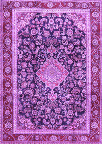 Medallion Purple Traditional Rug, tr4778pur