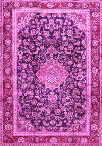 Medallion Pink Traditional Rug, tr4778pnk