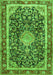 Medallion Green Traditional Rug, tr4778grn