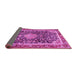 Sideview of Medallion Pink Traditional Rug, tr4778pnk