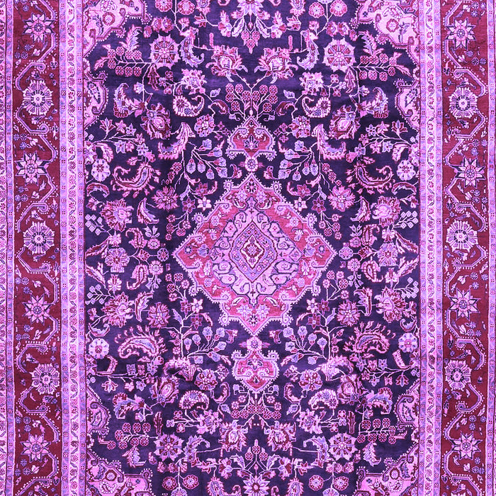 Machine Washable Medallion Purple Traditional Area Rugs, wshtr4778pur