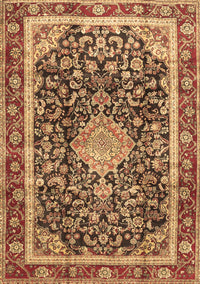 Medallion Brown Traditional Rug, tr4778brn