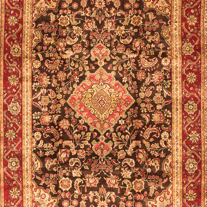 Medallion Orange Traditional Rug, tr4778org