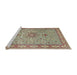 Sideview of Machine Washable Traditional Sienna Brown Rug, wshtr4779